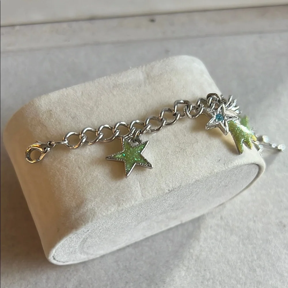 Silver Charm Bracelet with Fairy and Star